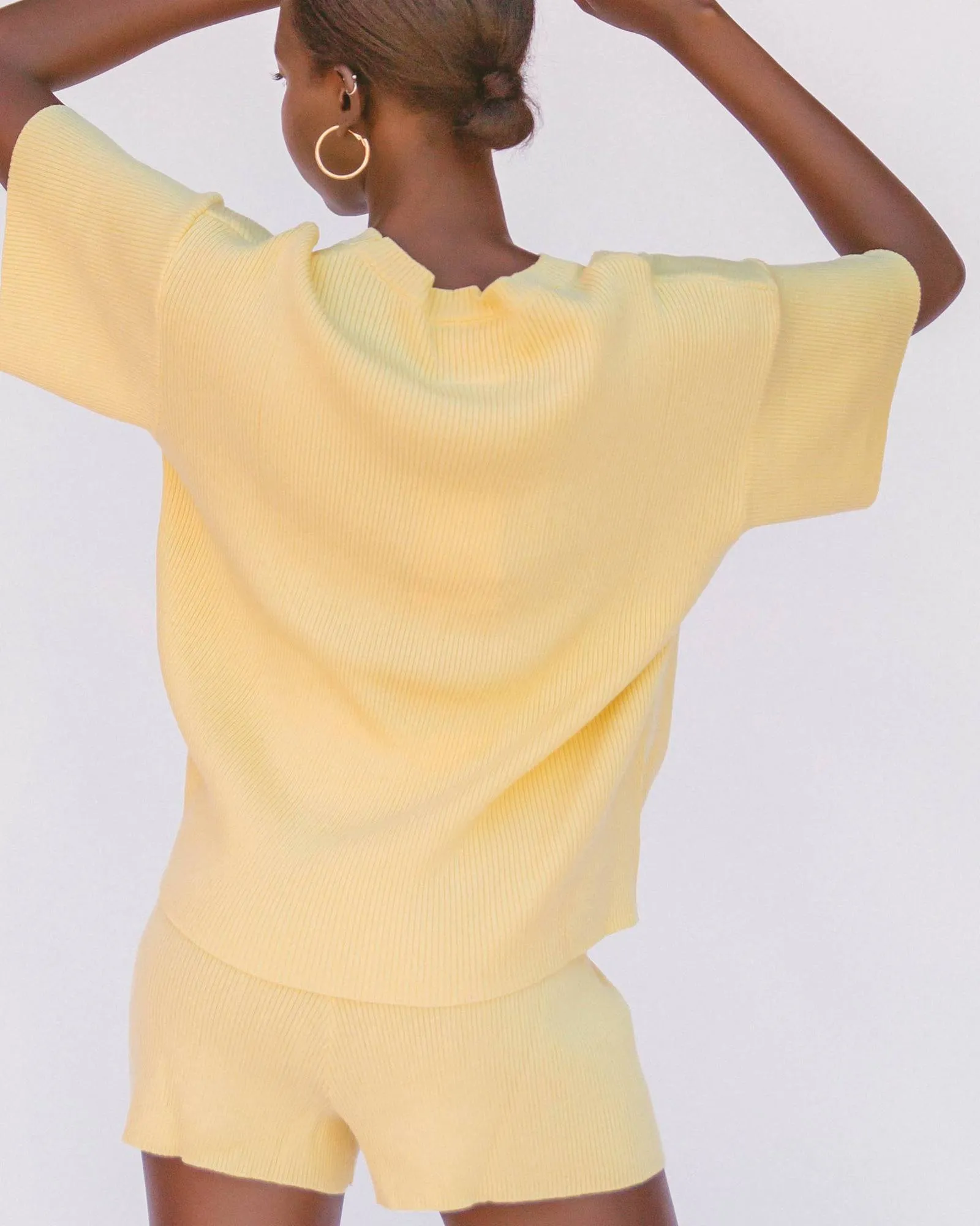 Lullaby Club Alex Knit Shorts - Lemon *FINAL SALE*