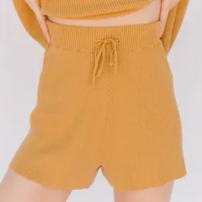 Lullaby Club Alex Knit Shorts - Mustard *FINAL SALE*