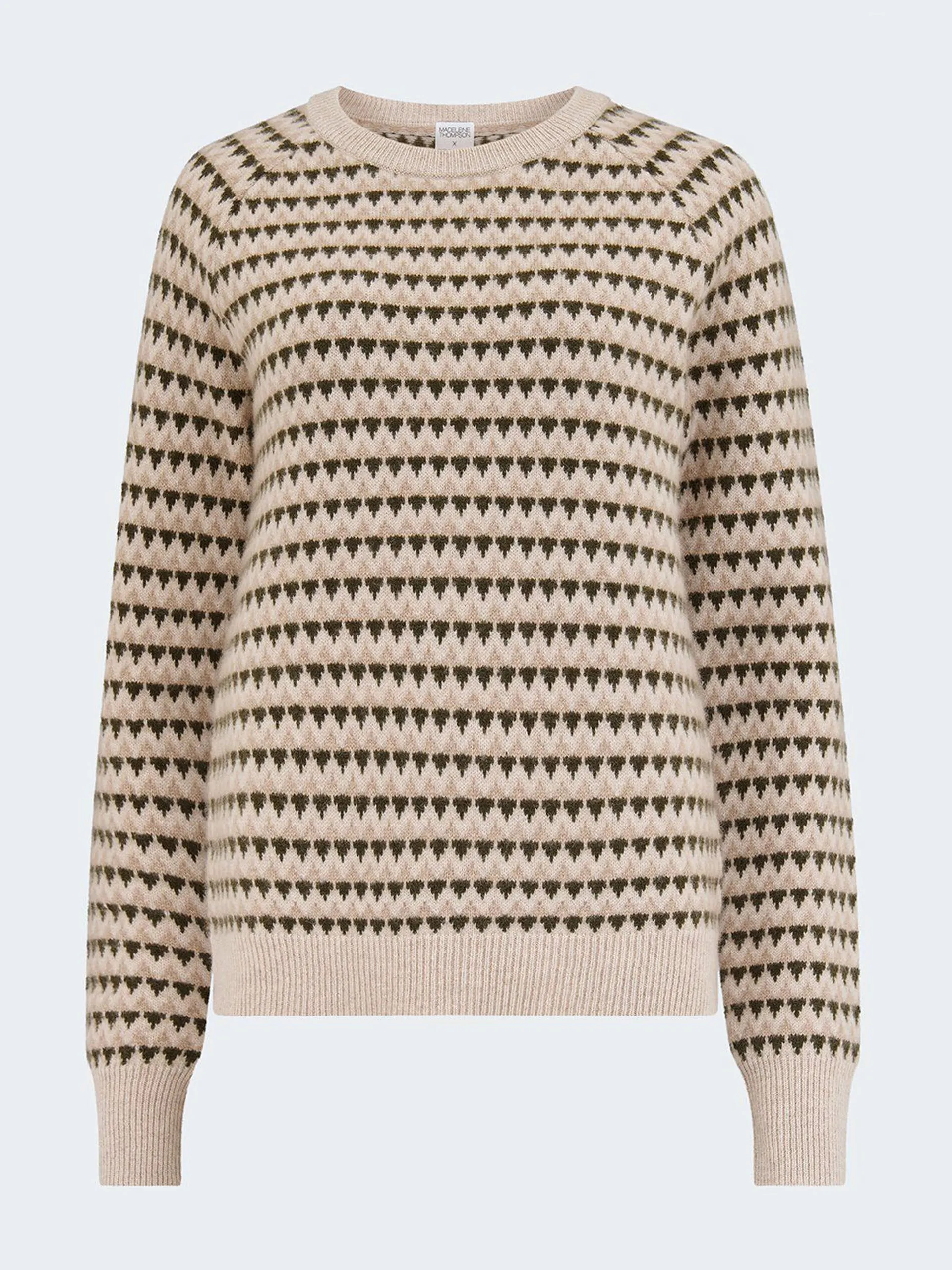 Maddie crew in neutral fairisle
