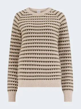 Maddie crew in neutral fairisle