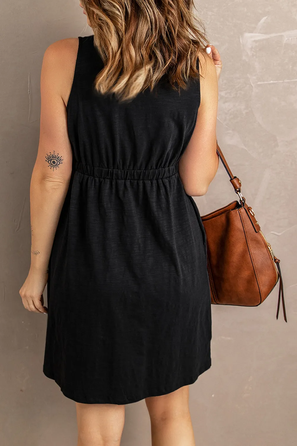 Magic Dress Sleeveless Button Down Mini Dress