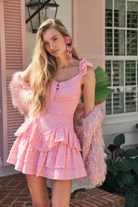 Marsinia Dress in Bubblegum Pink