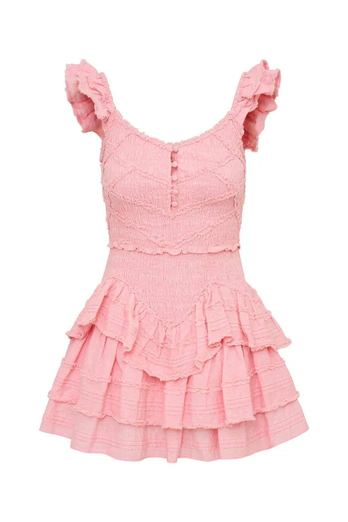 Marsinia Dress in Bubblegum Pink