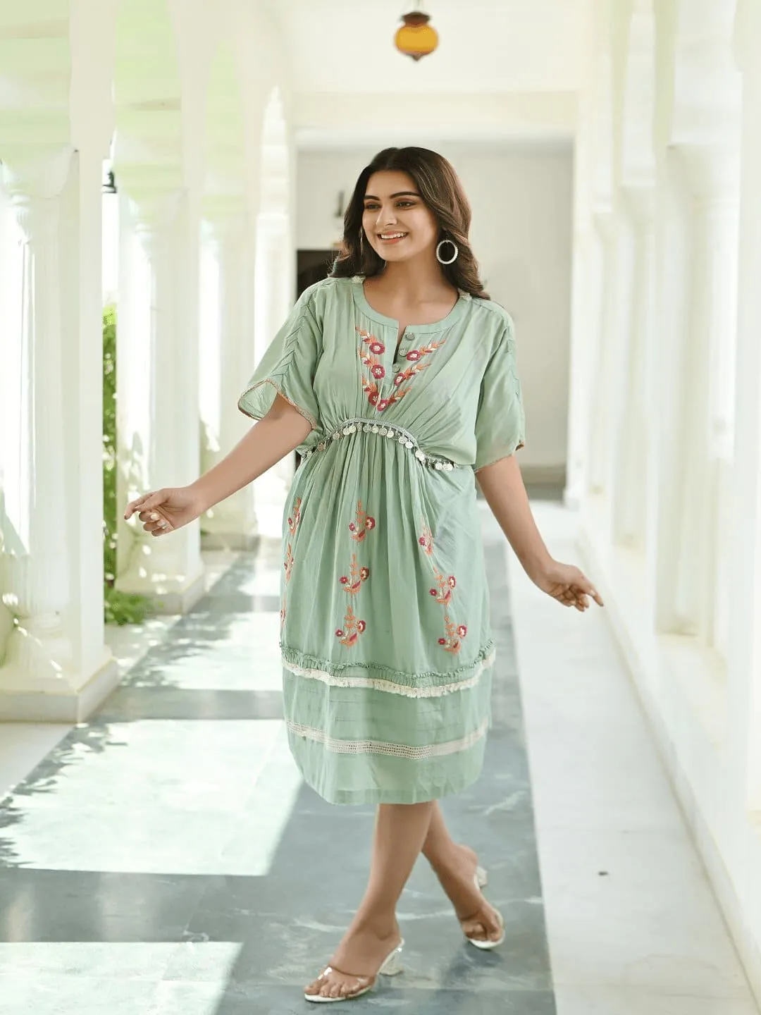 Mint Green Utsav Chikankari Dress