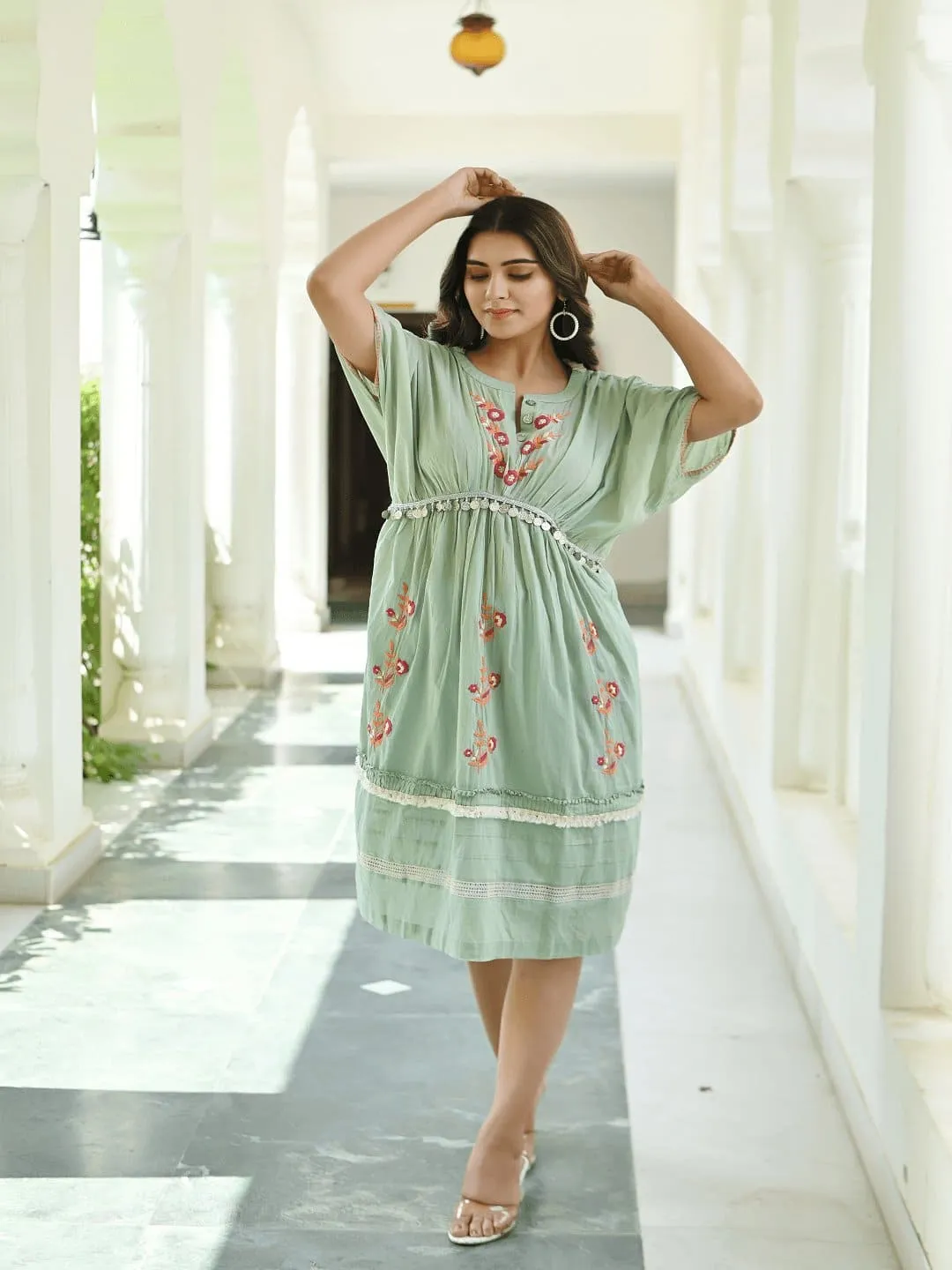 Mint Green Utsav Chikankari Dress