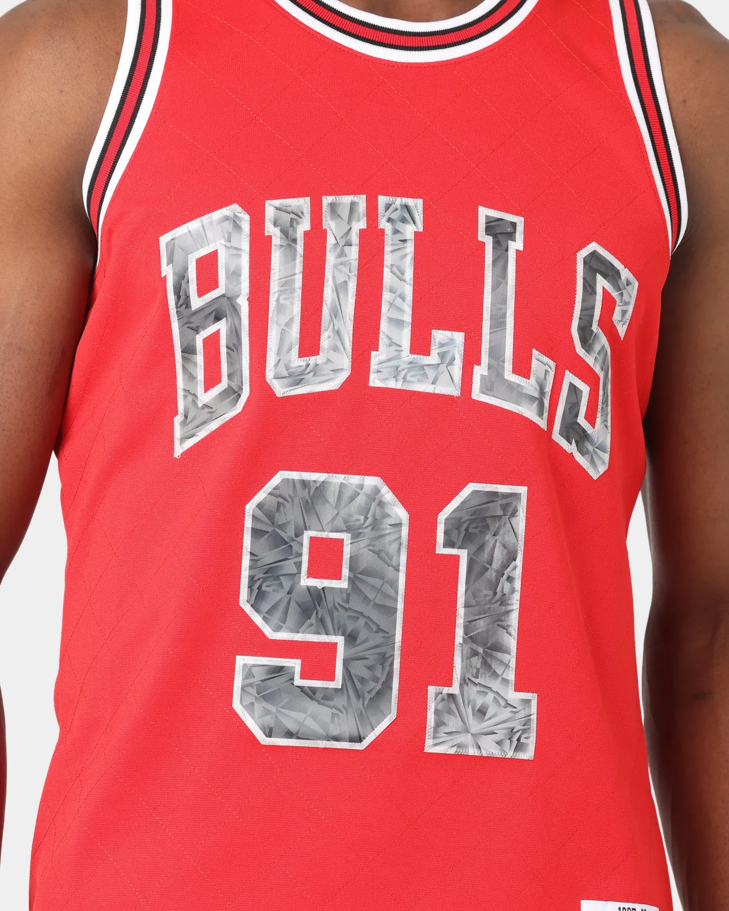 Mitchell & Ness Chicago Bulls Dennis Rodman '97-'98 #91 75th Anniversary Diamond Jubilee Swingman Jersey Red