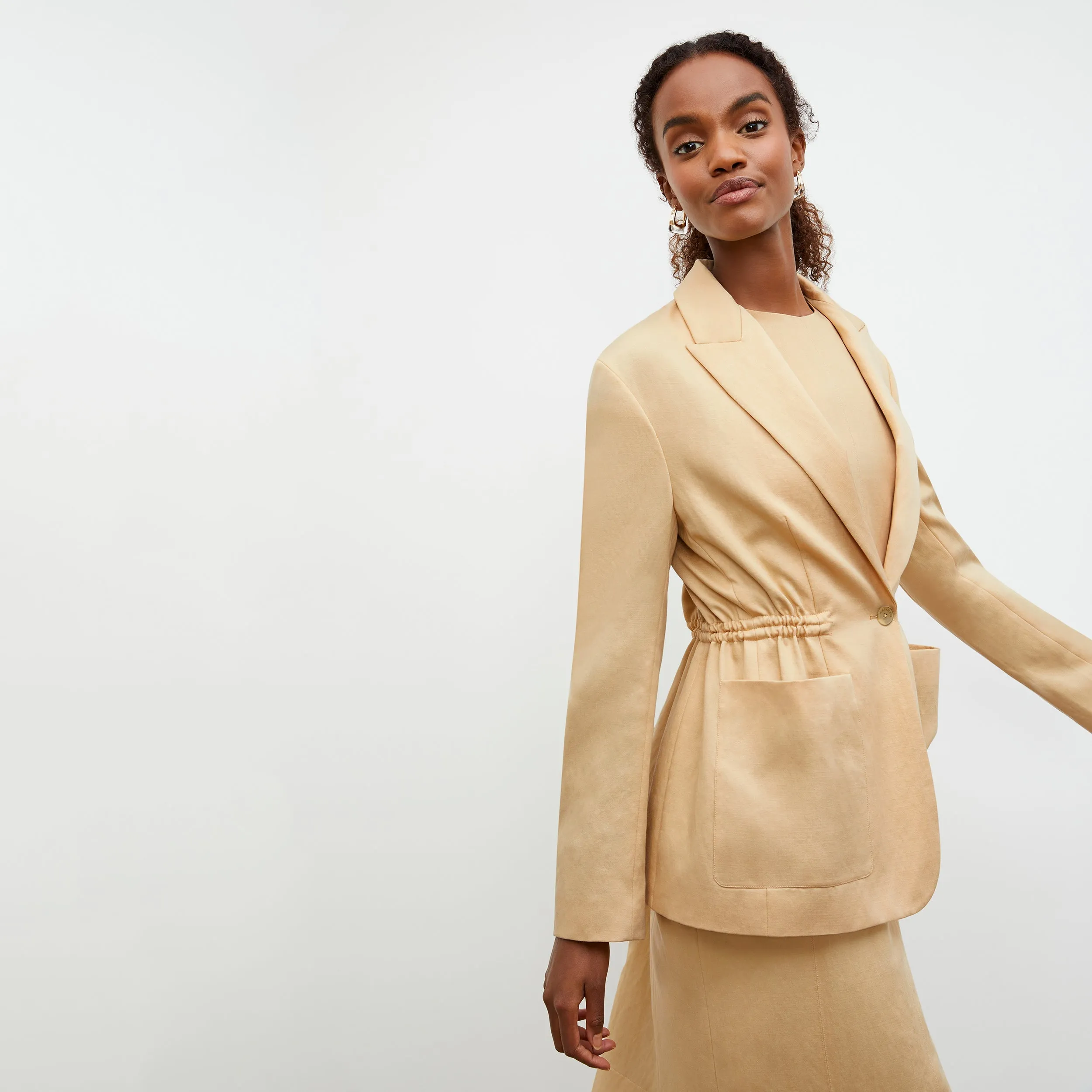 M.M. LAFLEUR - Constance Dress - Everyday Twill :: Butter