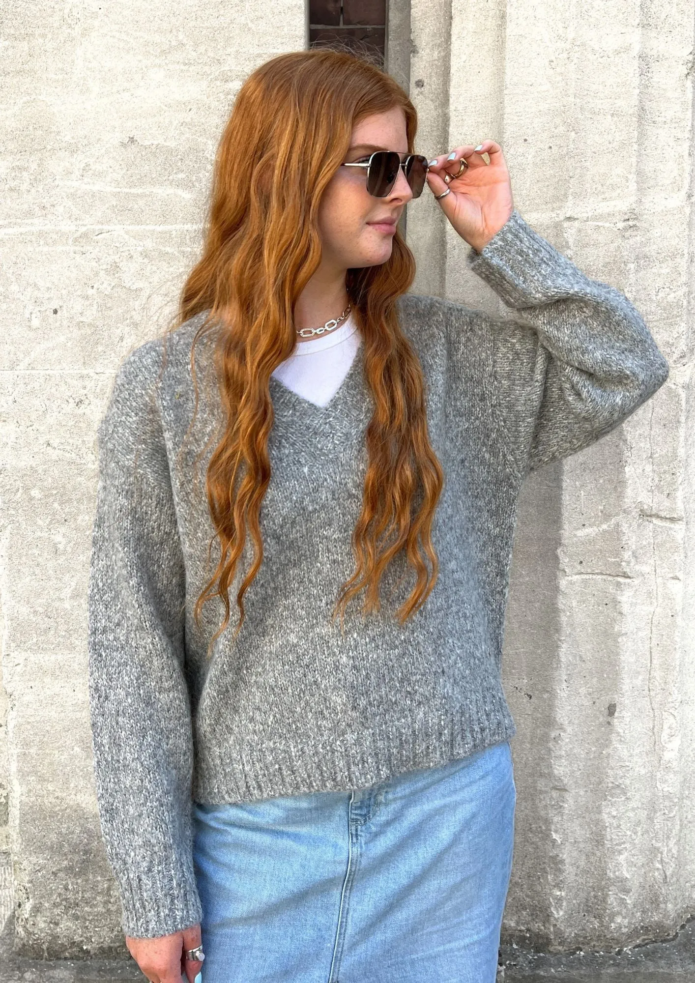 MMWelma Warm Knit Grey Melange