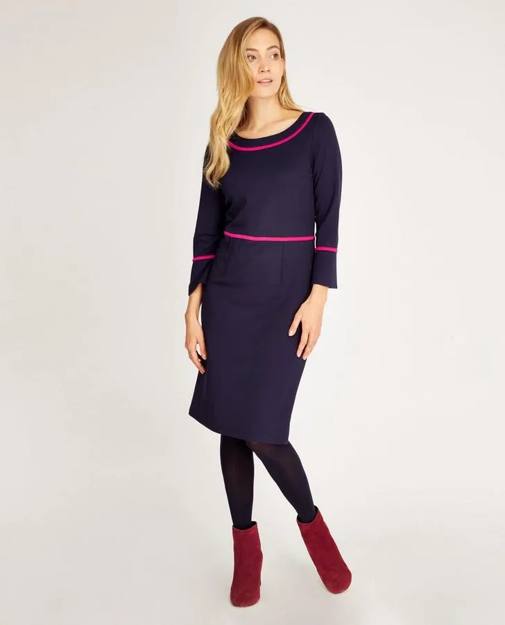 Navy Ponte Dress