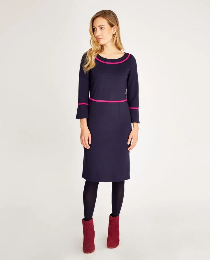 Navy Ponte Dress