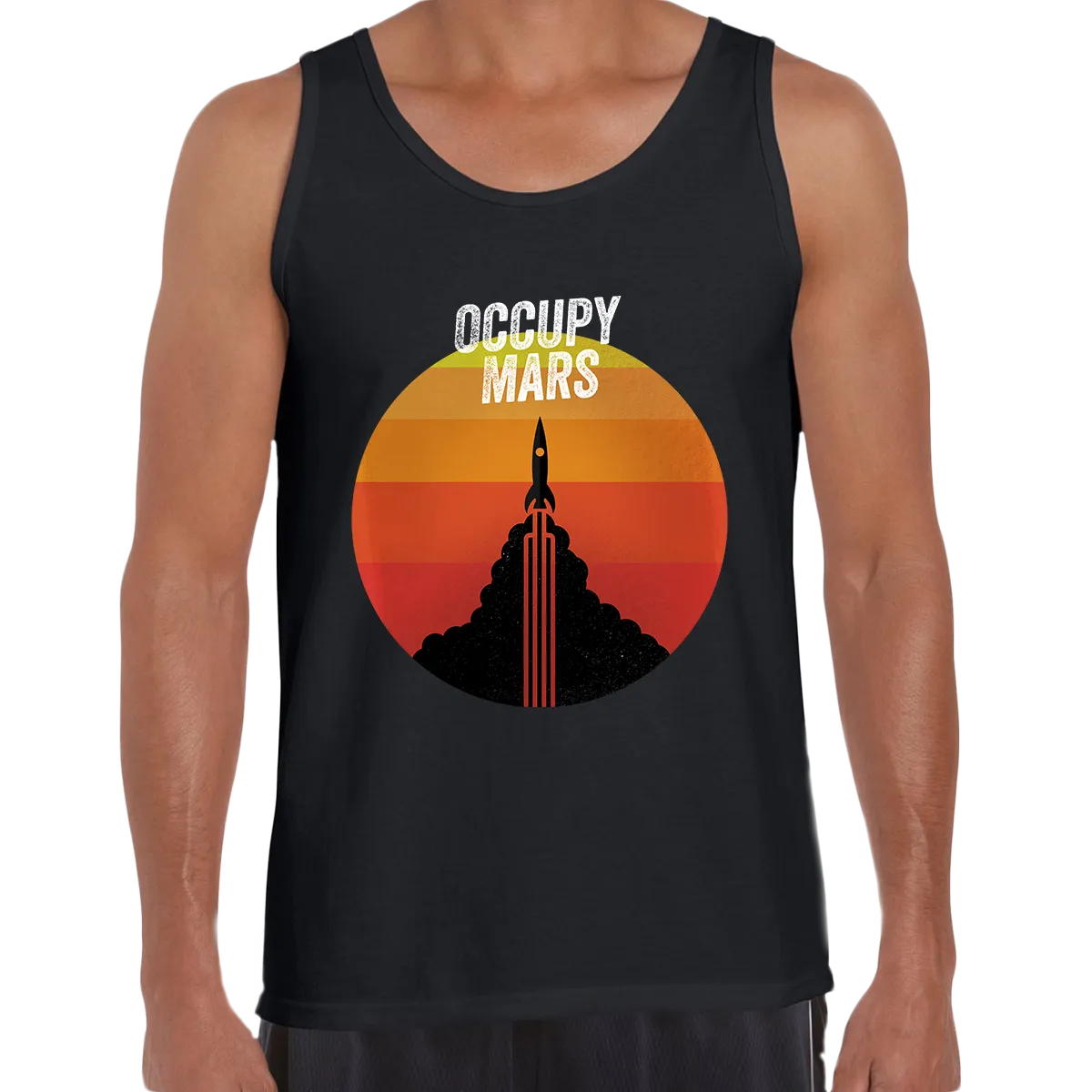 Occupy MARS Nasa Space Project SpaceX Rocket Stars Tank Top