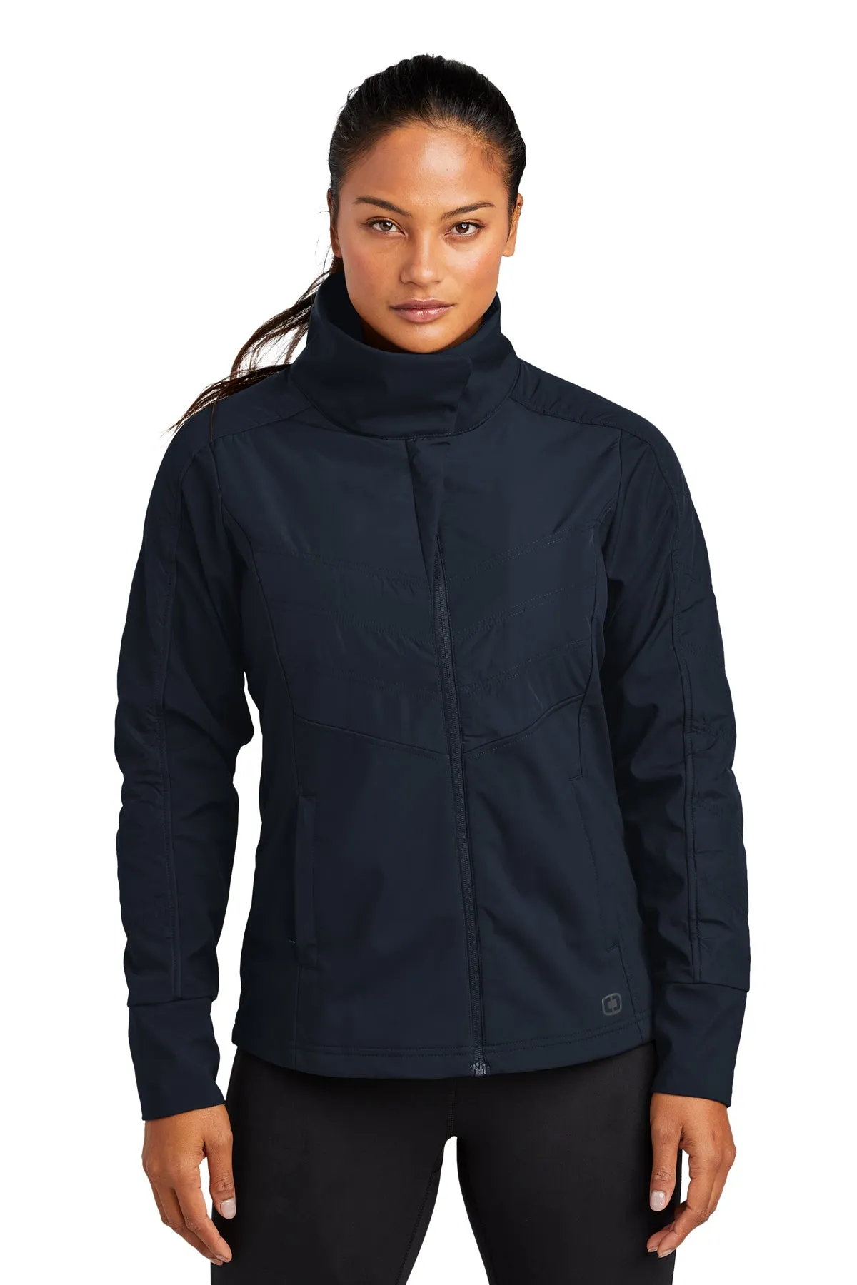 OGIO ENDURANCE Ladies Brink Custom Soft Shell Jackets, Propel Navy