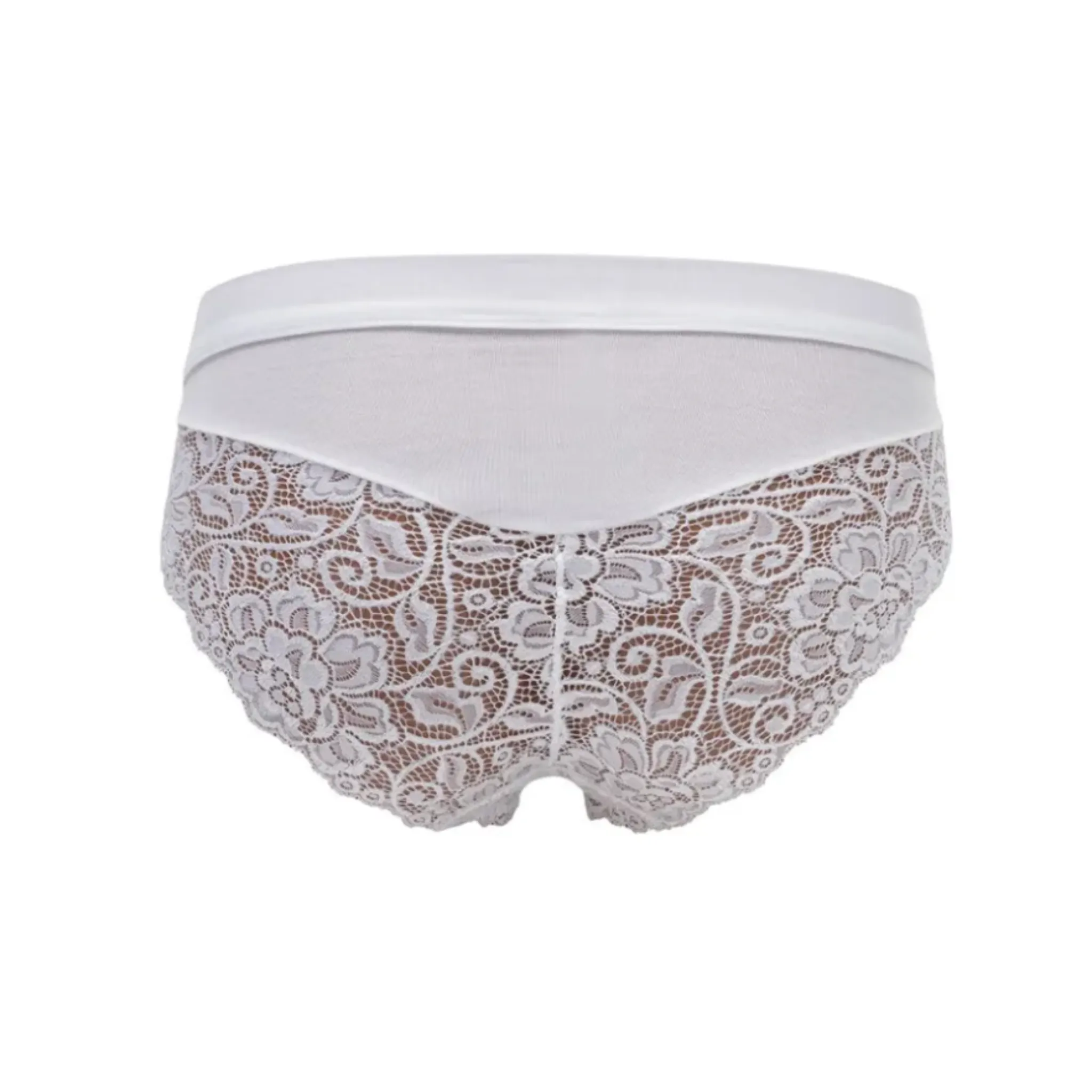 OLIMPIA - Modal High-Hip Briefs with Lace Inserts