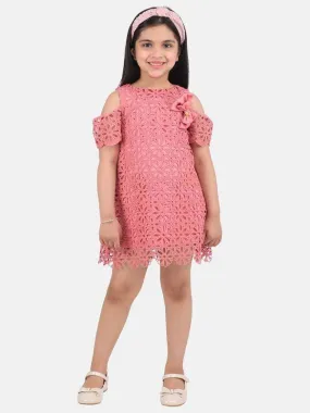 One Friday Pink Lace Design Dress
