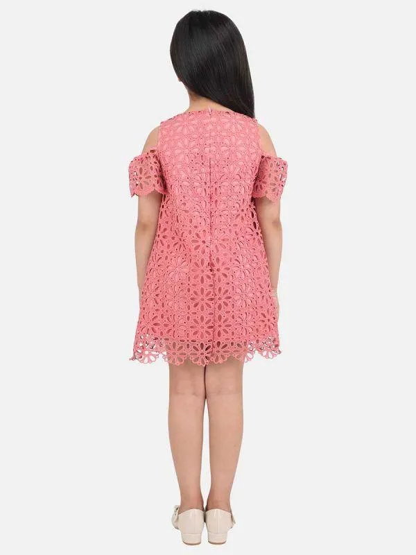 One Friday Pink Lace Design Dress