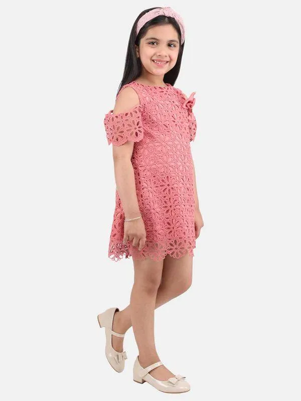 One Friday Pink Lace Design Dress