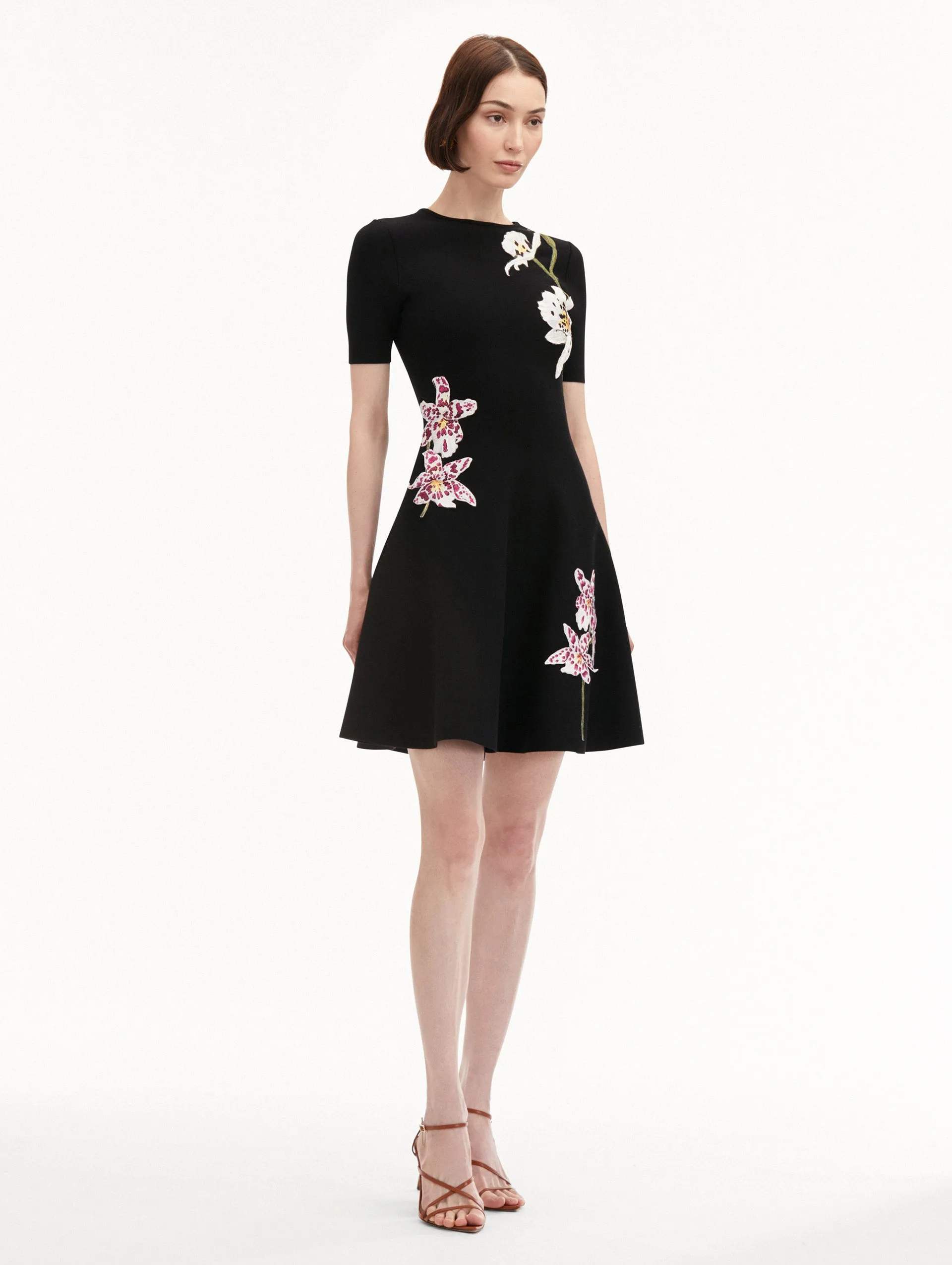 Orchid Threadwork Jacquard Dress