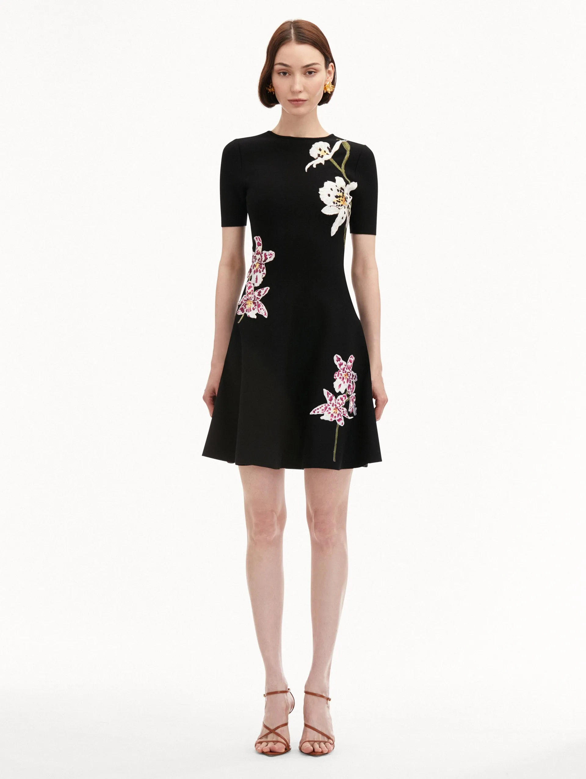 Orchid Threadwork Jacquard Dress
