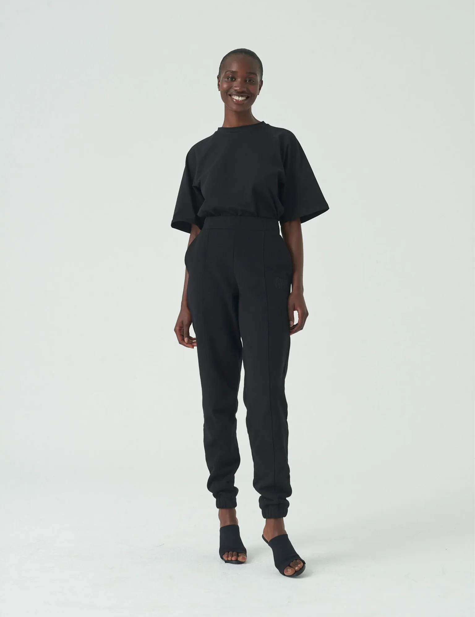 Organic Sweat Patty Pants,  Black
