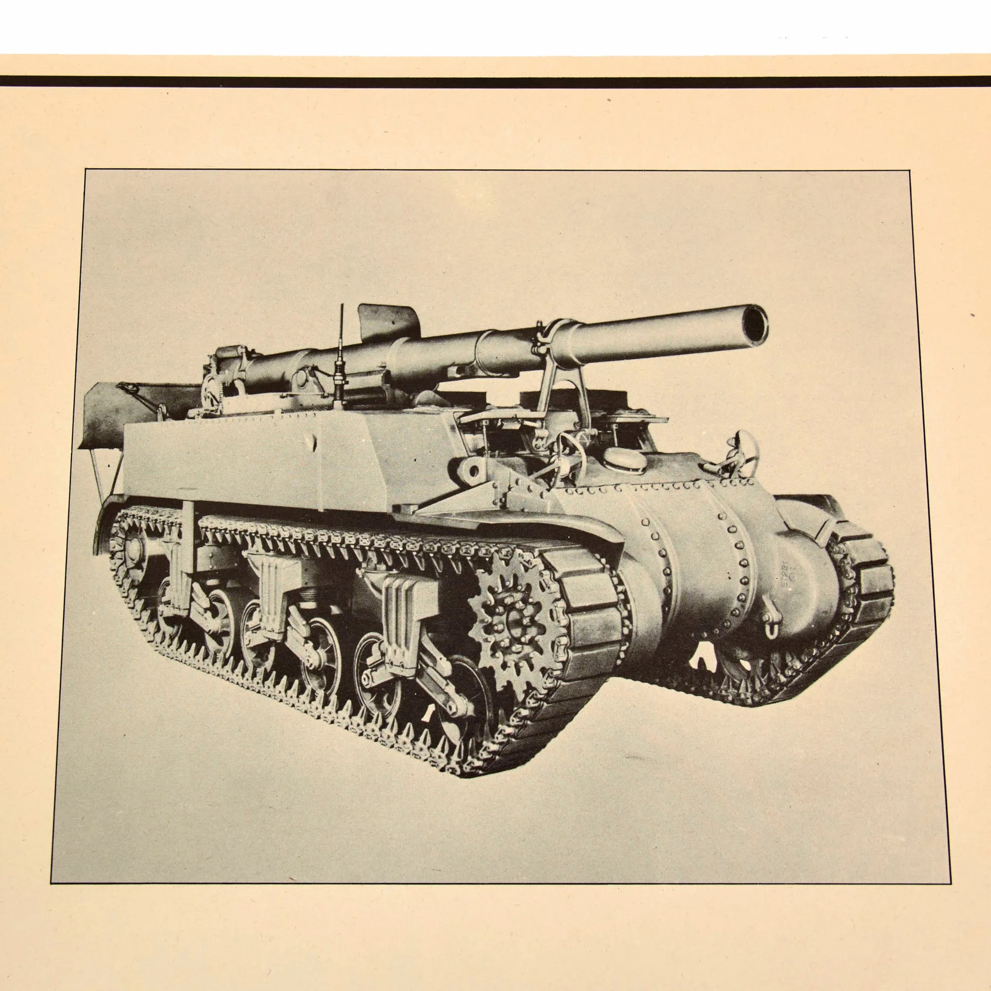 Original U.S. WWII Armored Vehicle Silhouette Recognition Poster Set of 4 - 24” x 19”