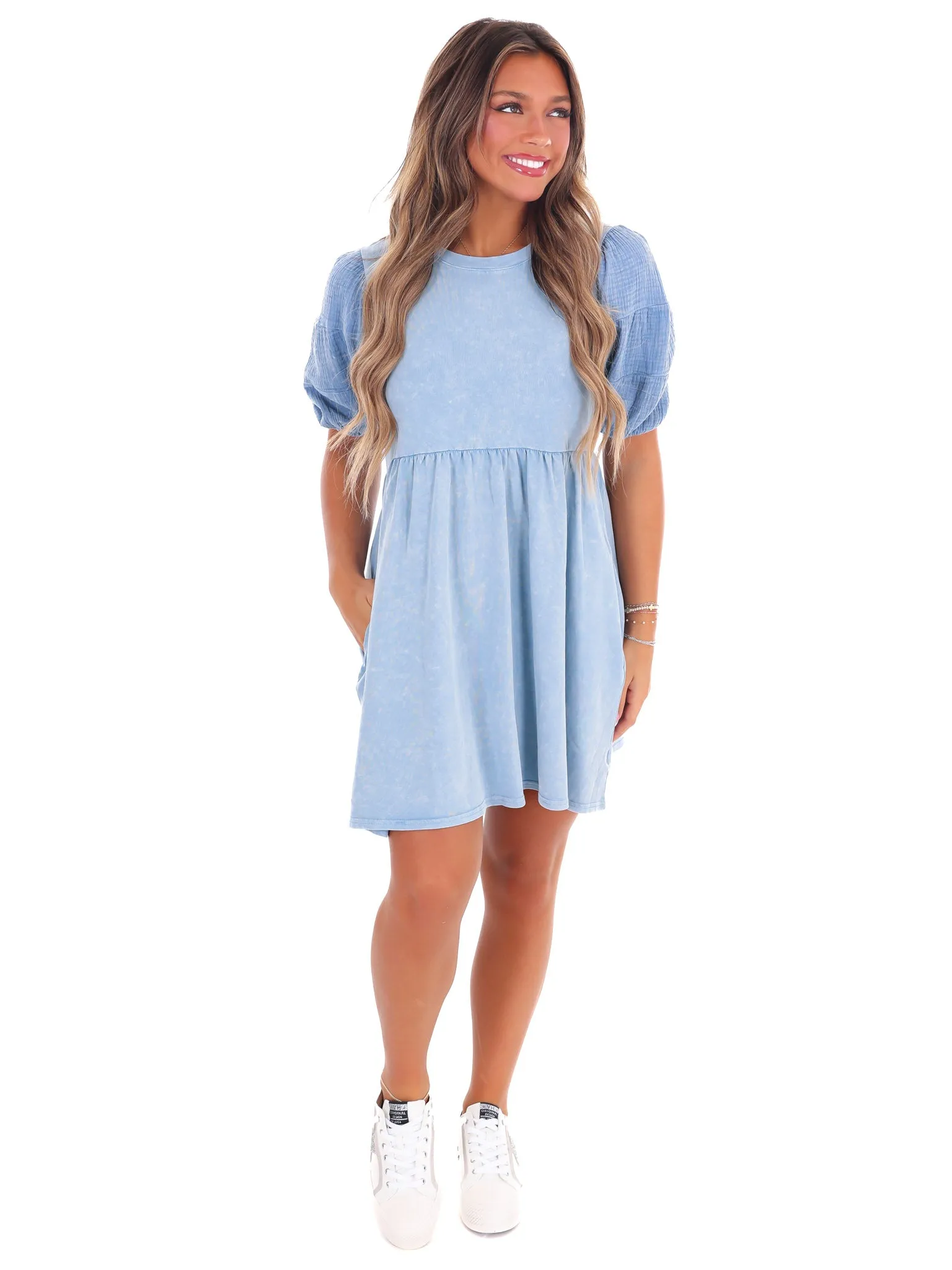 Out of Reach Gauze Mini Dress