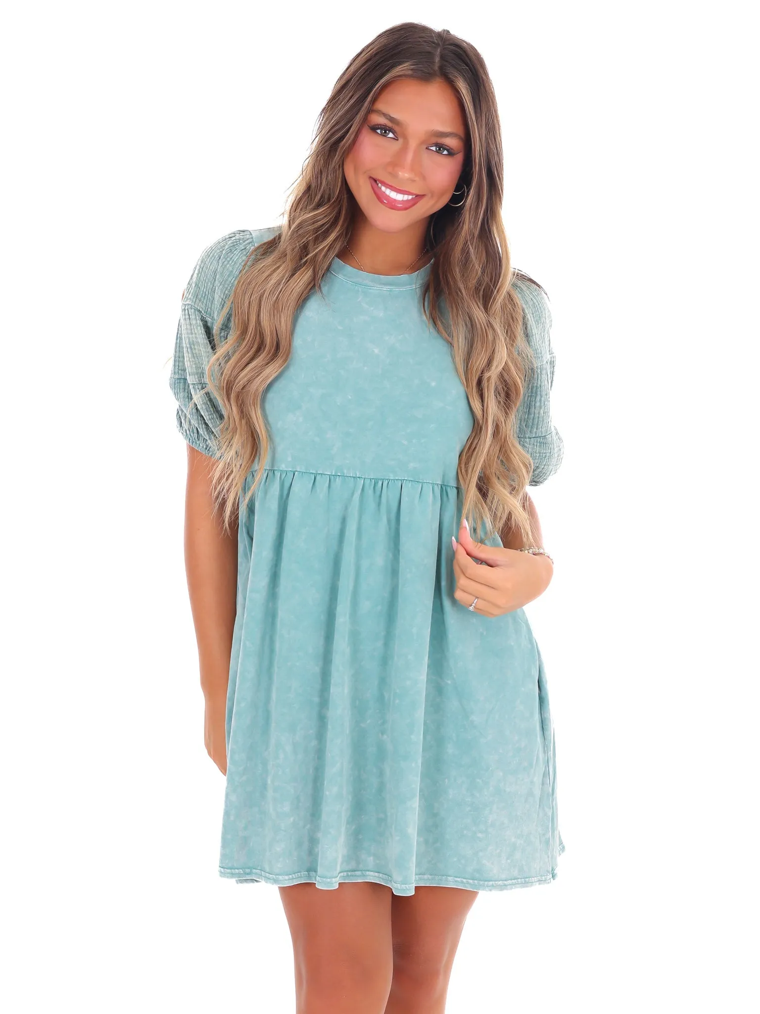 Out of Reach Gauze Mini Dress