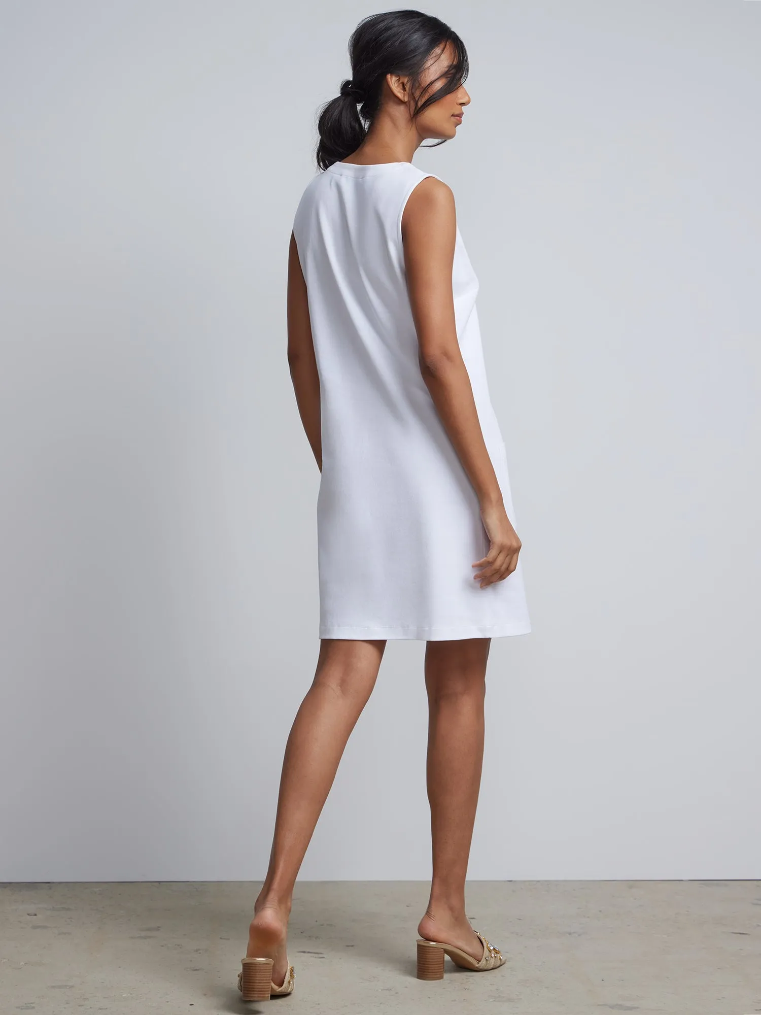 Petite Patch-Pocket Shift Dress - City Knits