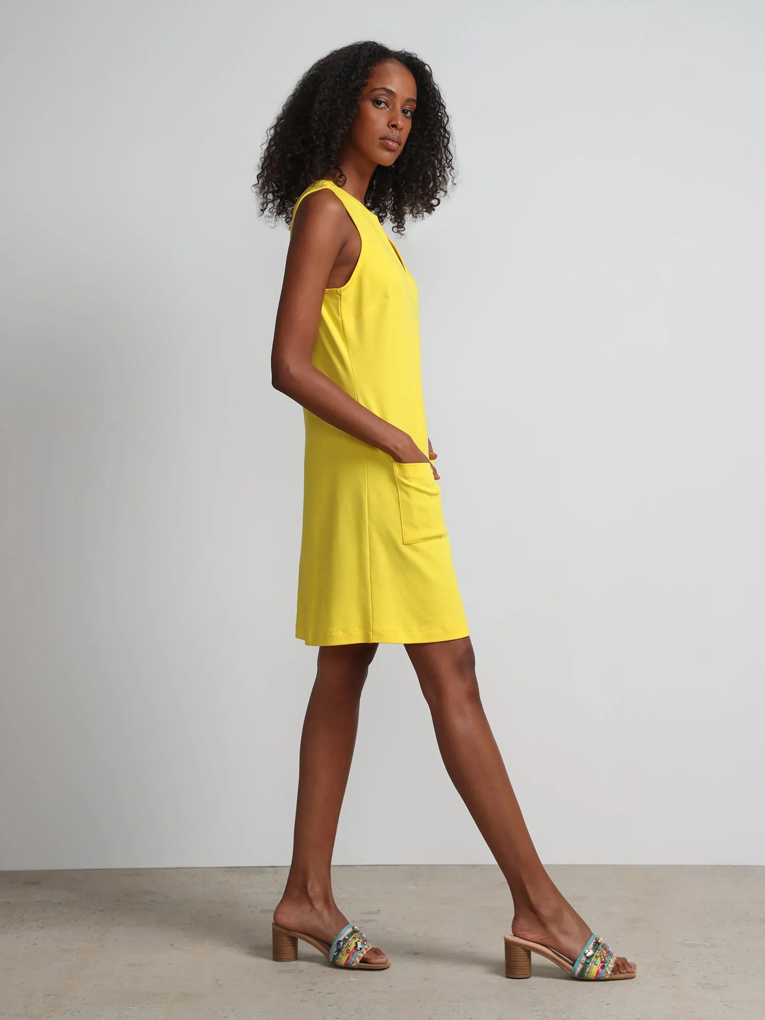 Petite Patch-Pocket Shift Dress - City Knits