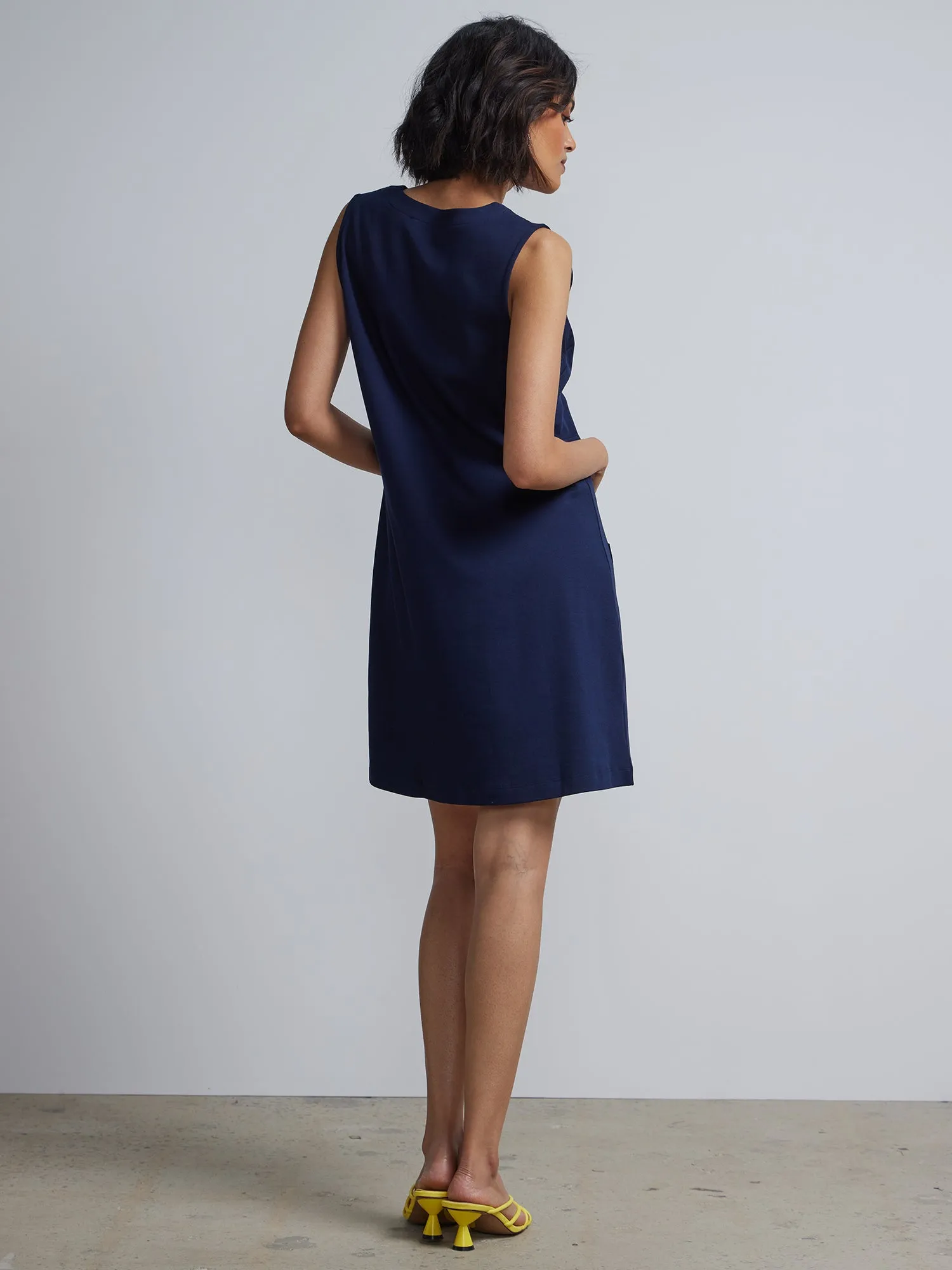 Petite Patch-Pocket Shift Dress - City Knits