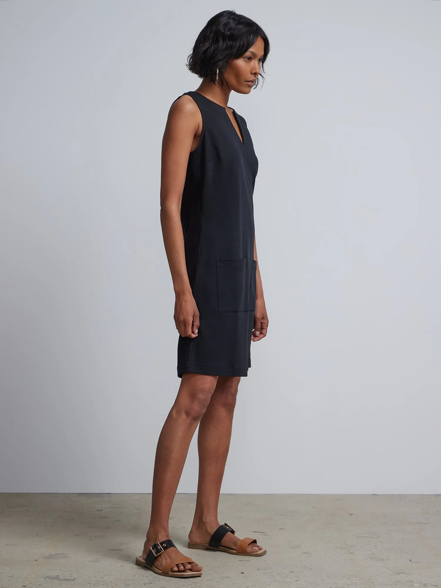 Petite Patch-Pocket Shift Dress - City Knits