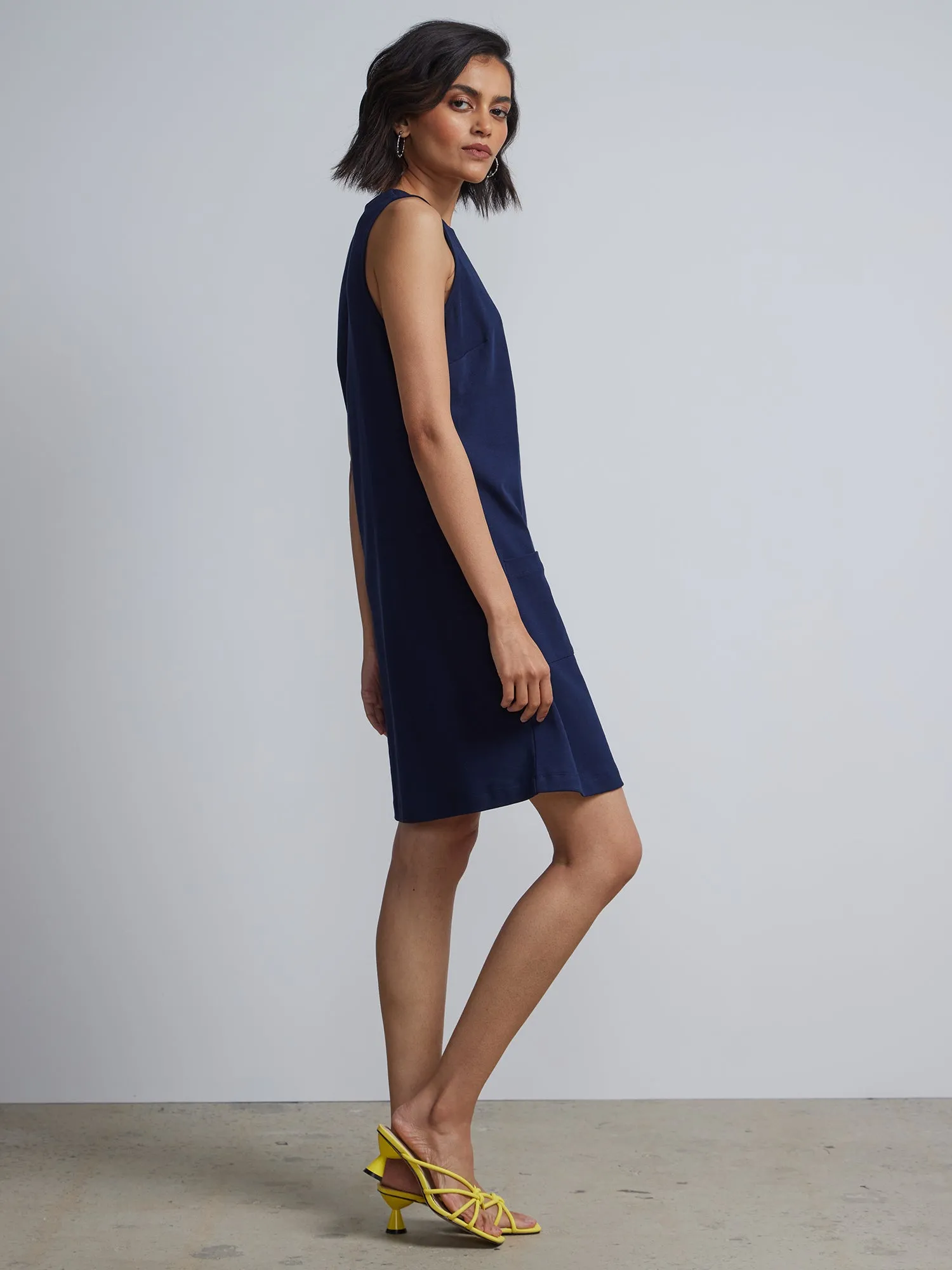 Petite Patch-Pocket Shift Dress - City Knits
