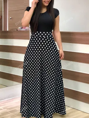 Polka Dot Print A-line Dress