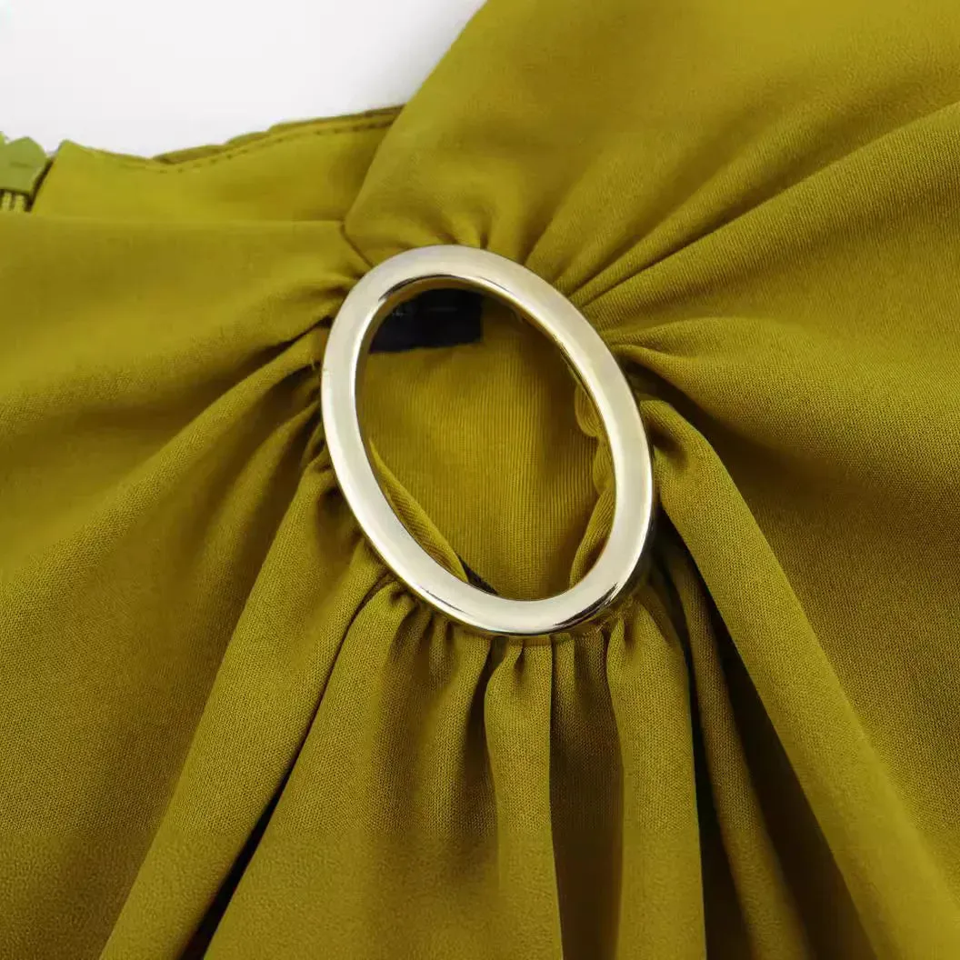 Pre Order:  Slim Fit Green Midi Dress