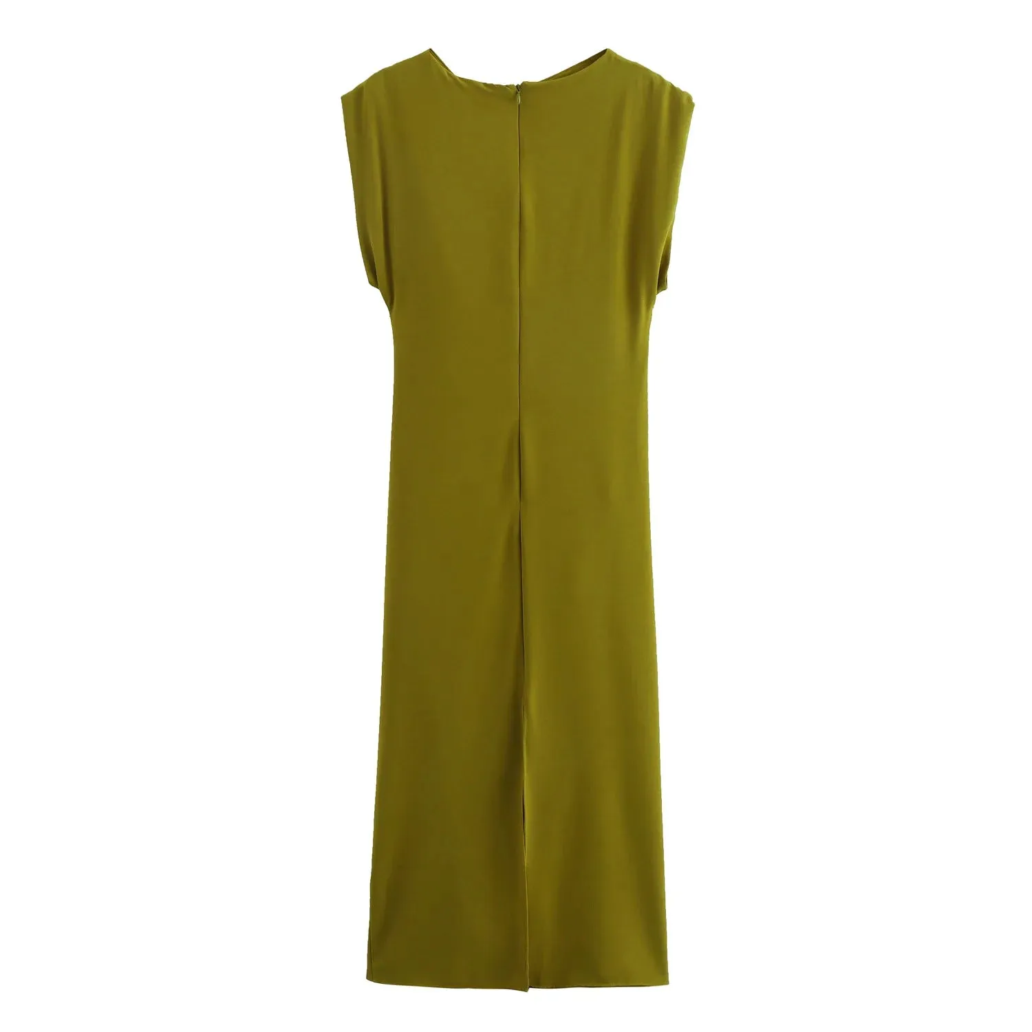 Pre Order:  Slim Fit Green Midi Dress