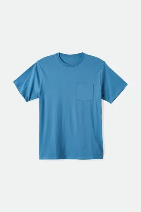 Premium Cotton S/S Pocket Tee - Blue Heaven