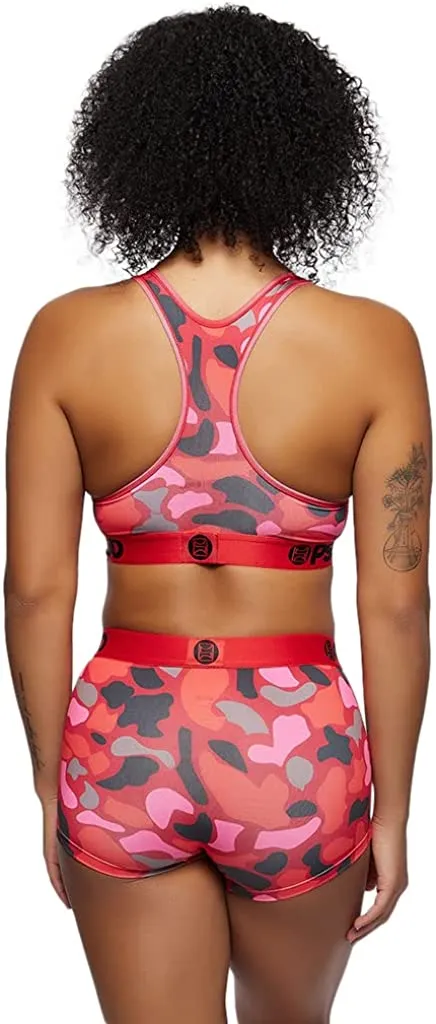 PSD Women's Sports Bra with Stretch Fabric - Red/Warface Red Punch Sb