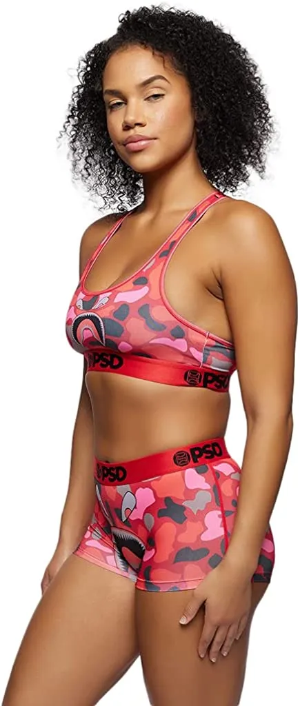 PSD Women's Sports Bra with Stretch Fabric - Red/Warface Red Punch Sb