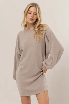 Puff Sleeve Sweater Dress