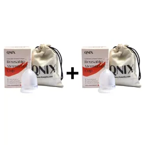 QNIX Reusable Menstrual Cup | Large | Pack of 2