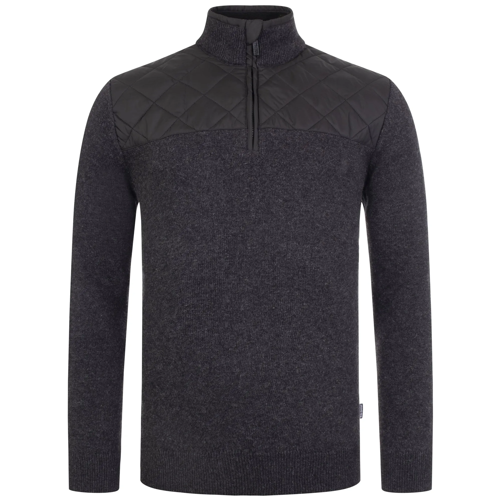Quarter Zip Diamond Quilted Knit