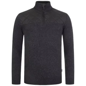 Quarter Zip Diamond Quilted Knit