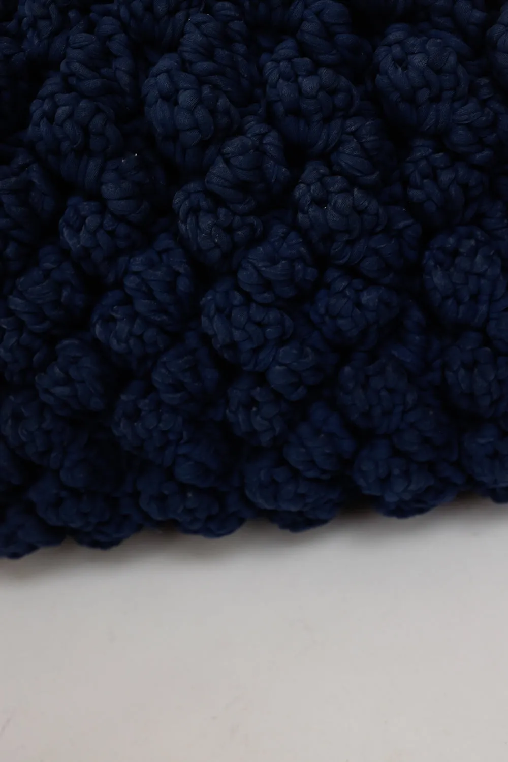 QUILTED KNIT BAMBOO HANDLE VINTAGE BAG
