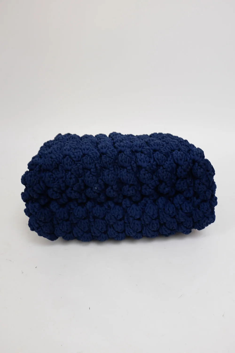 QUILTED KNIT BAMBOO HANDLE VINTAGE BAG