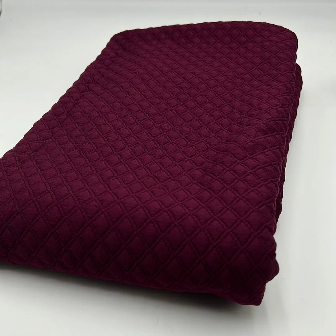Quilted Sweater Knit, Very Berry Wine (KSW0403)