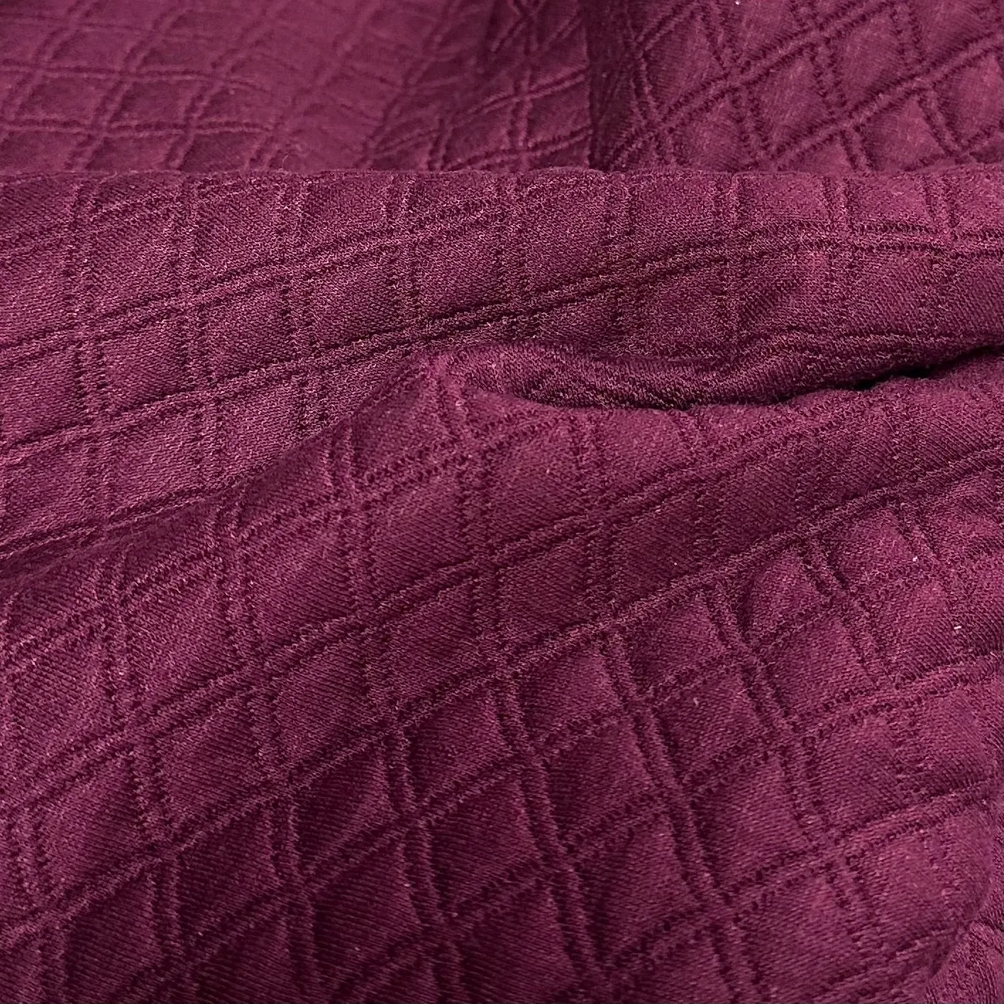 Quilted Sweater Knit, Very Berry Wine (KSW0403)