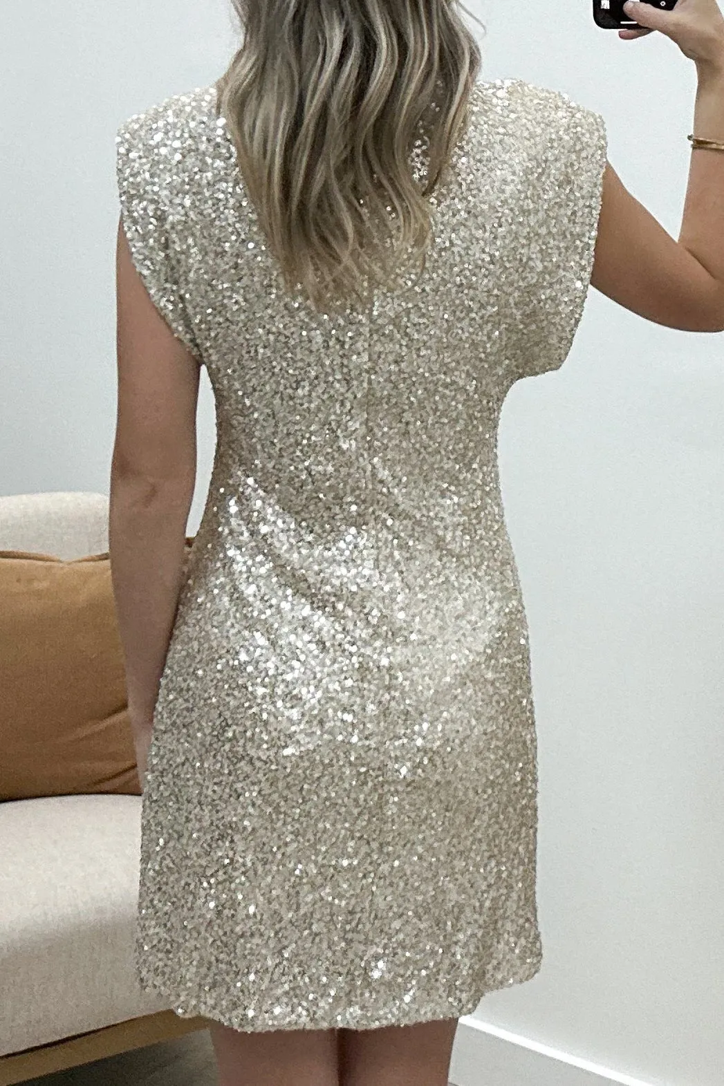 "Shine Bright" Dress (Champagne)