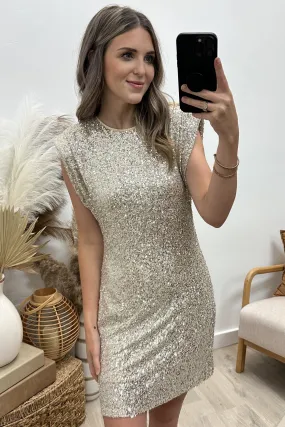 "Shine Bright" Dress (Champagne)