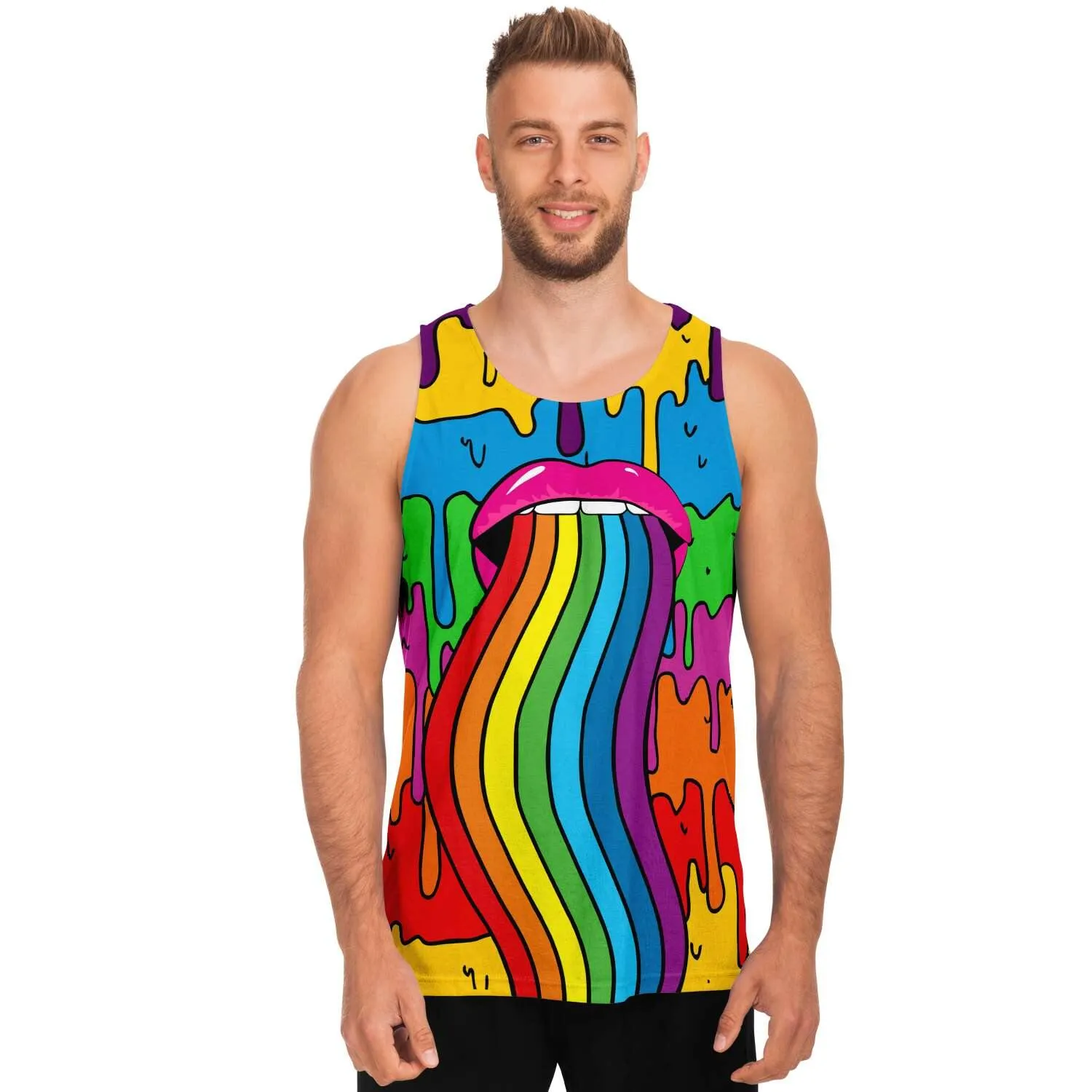Rainbow Drip Unisex Tank