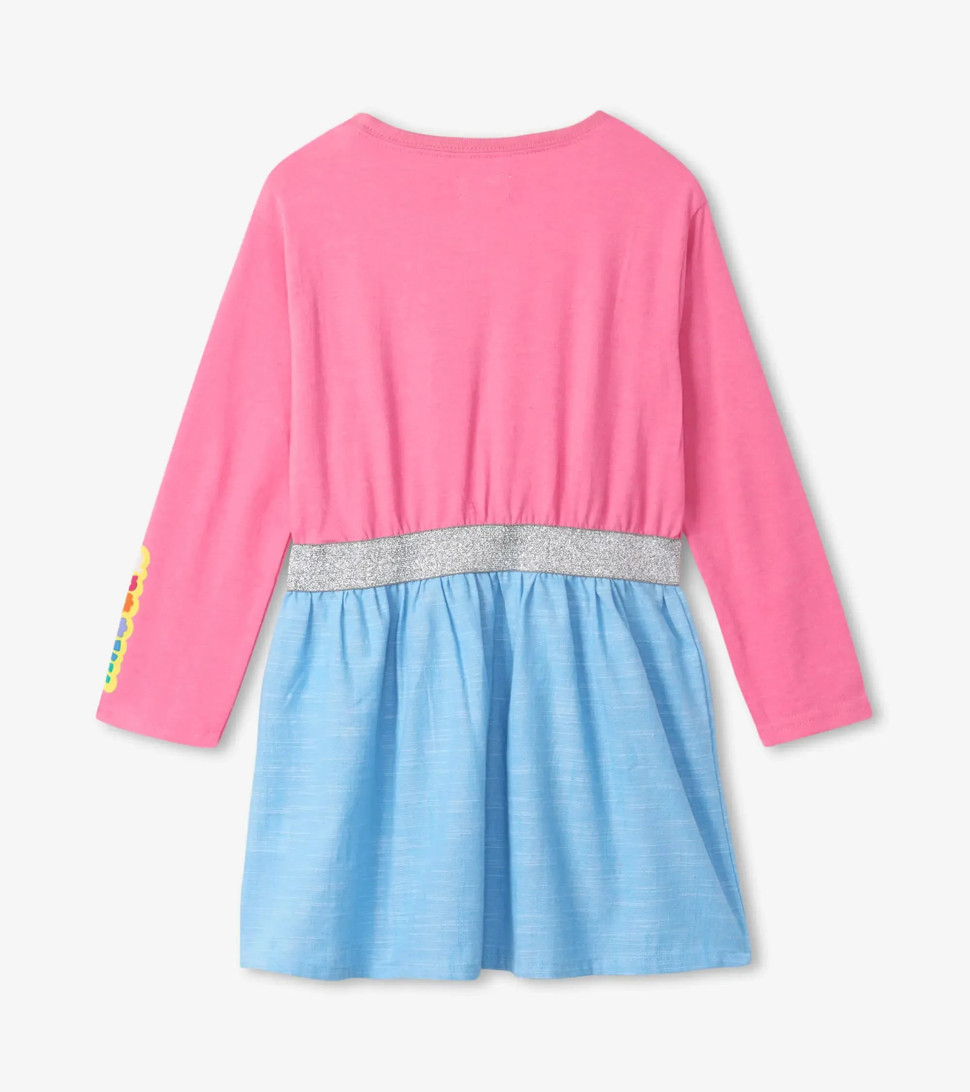 Rainbow Shimmer Elastic Waist Dress | Hatley