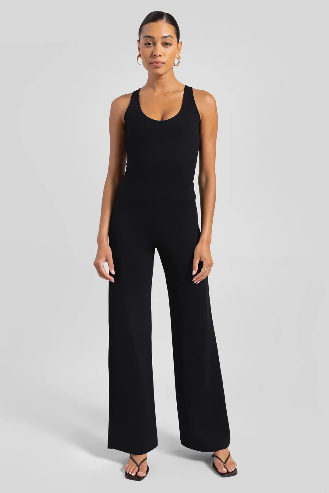Rio HW Wide Leg Pant, Black